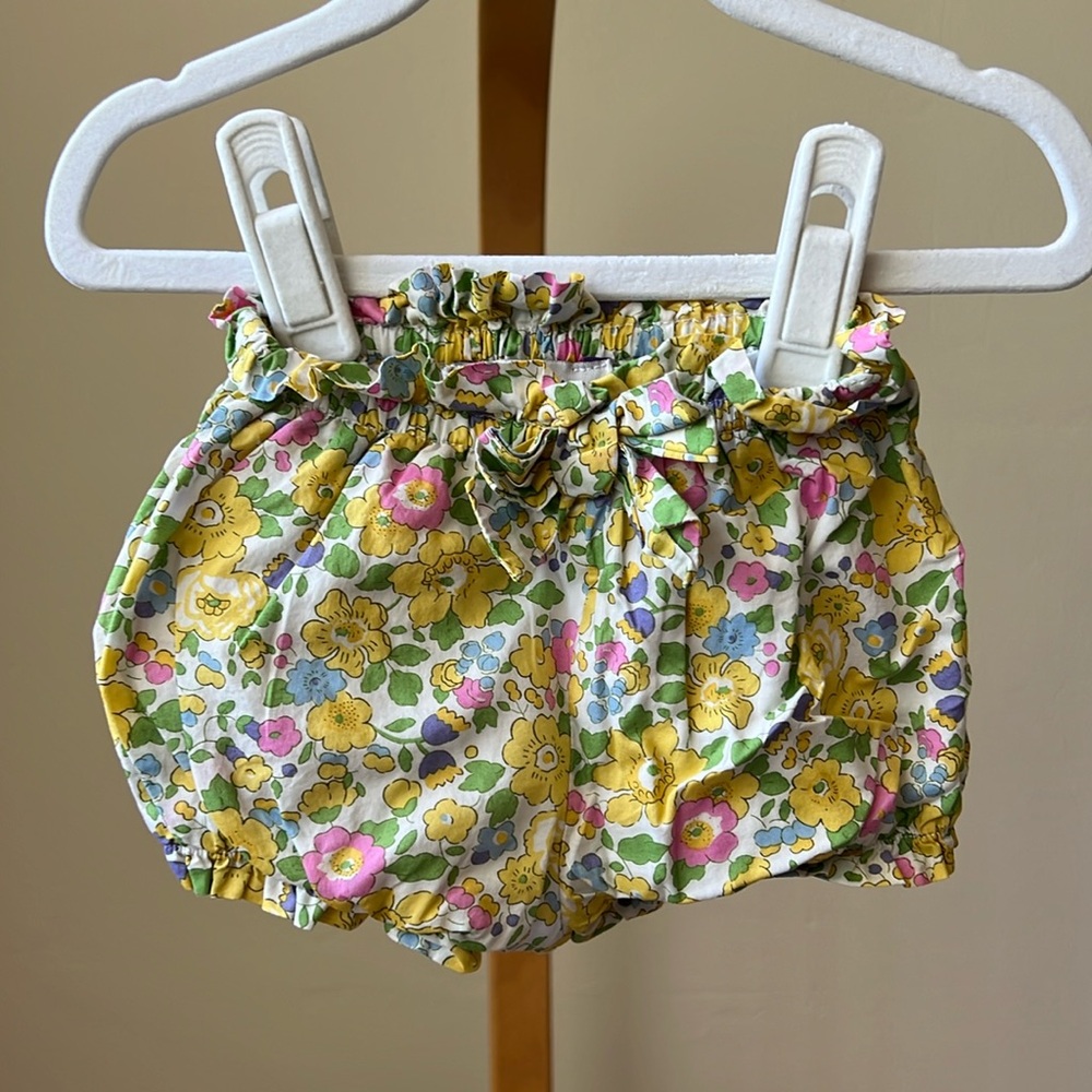 Trotters London Liberty fabric bloomers/shorts, size 12-18m